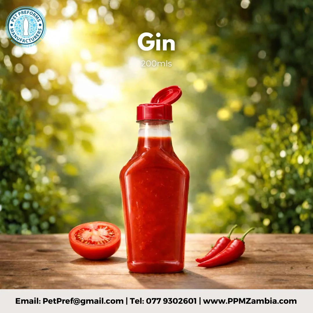 Gin - Tomato Sauce Bottle in 200 ml — Food and Condiments Packaging