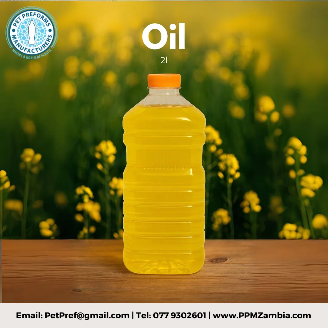 Oil Bottle in 2 L — Edible Oil Packaging