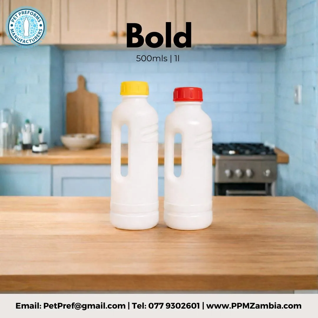 Bold Bottle in 500 ml, 1 L — HDPE Containers and Jerry Cans