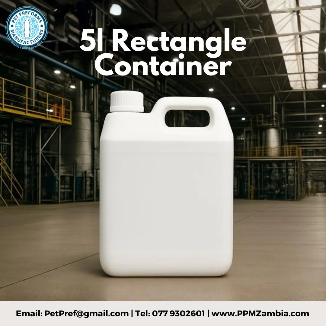 Rectangle Container in 5 L — HDPE Containers and Jerry Cans