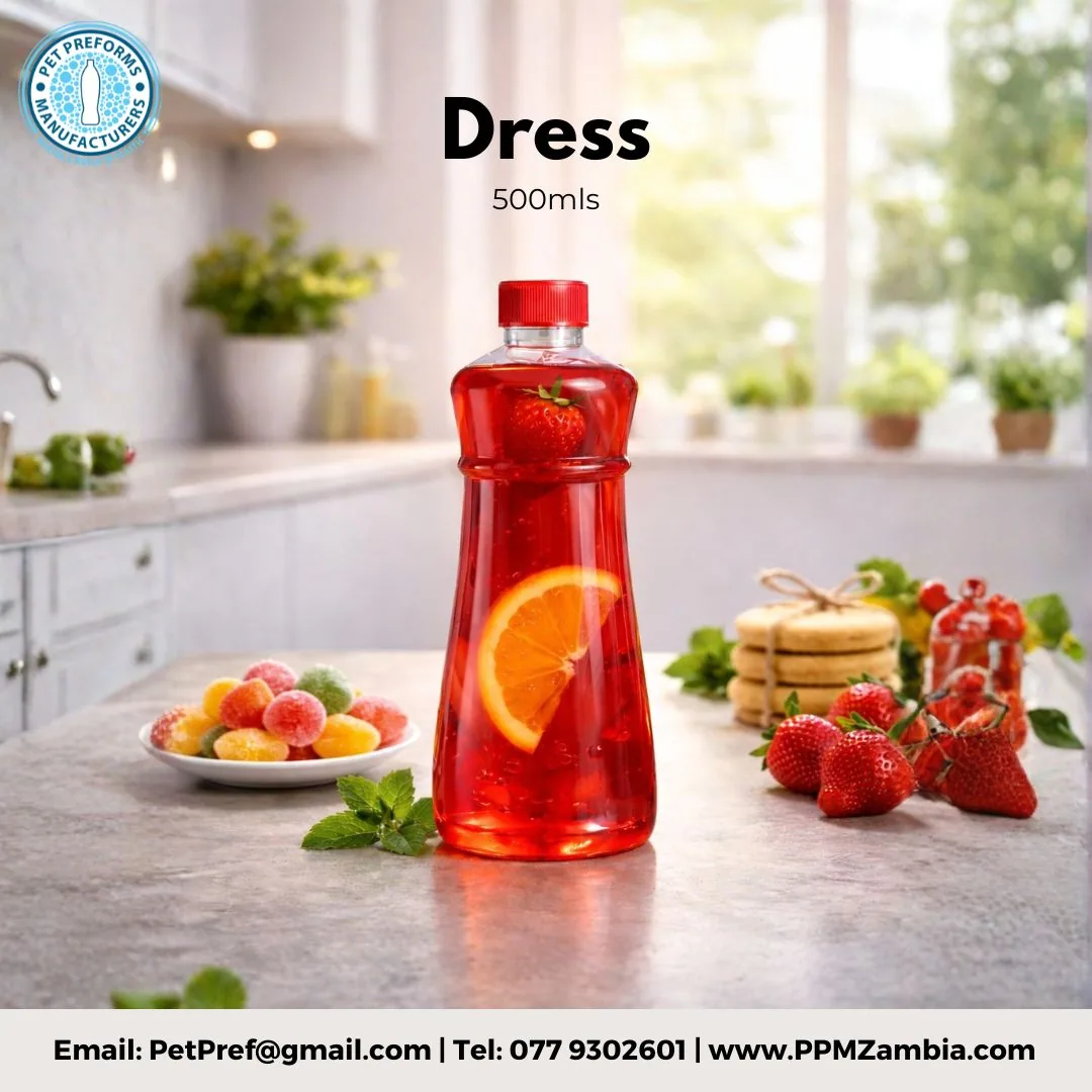Dress PET Juice Bottle in 500 ml — Home Care and Detergent Packaging