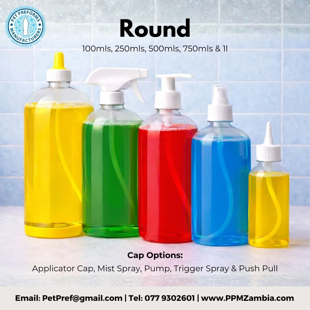 Round Collection (detergent Clear) Bottle — Home Care and Detergent Packaging