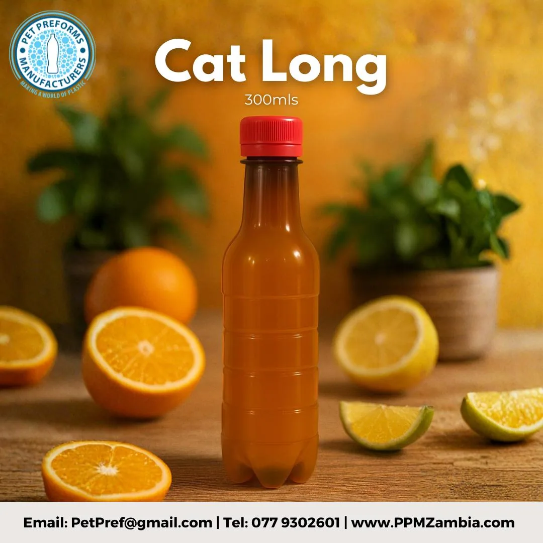 Cat Long Bottle in 300 ml — 100ml–750ml PET Bottles