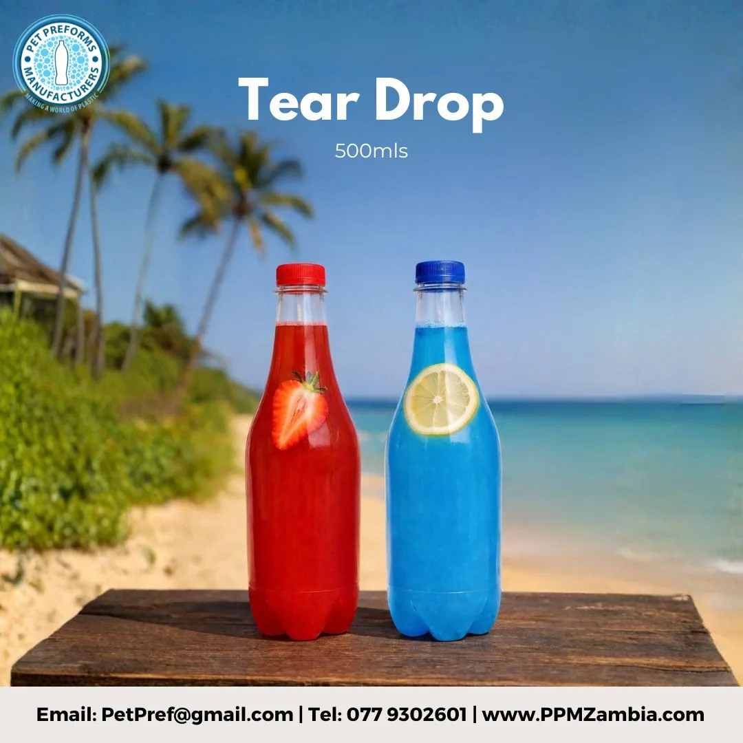 Tear Drop Bottle in 500 ml, 1 L — 100ml–750ml PET Bottles
