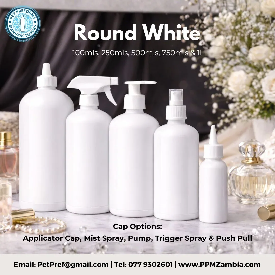 Round Collection (detergent White) Bottle — Pharmaceutical Packaging