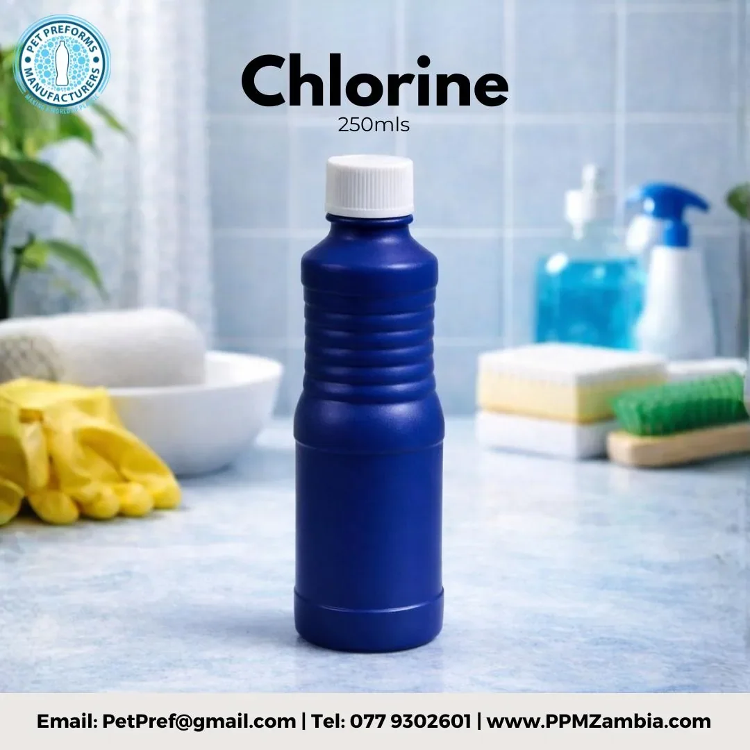 Chlorine Bottle in 250 ml — HDPE Containers and Jerry Cans