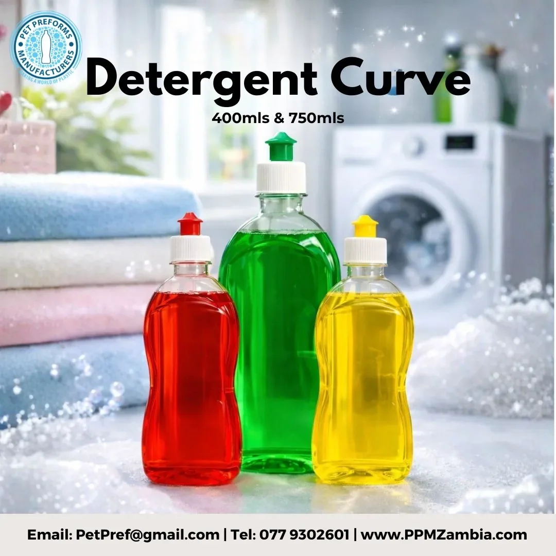 Detergent Curve Bottle in 400 ml, 750 ml — Home Care and Detergent Packaging
