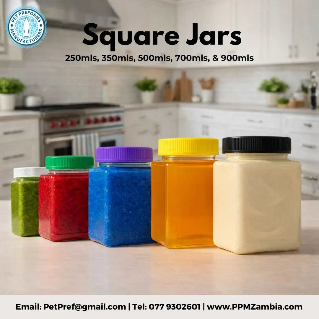 Square Jars General Collection — Plastic Jars