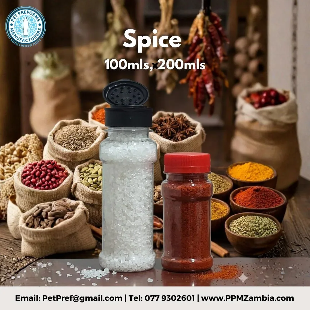 Spice Bottle in 100 ml, 200 ml — Food and Condiments Packaging