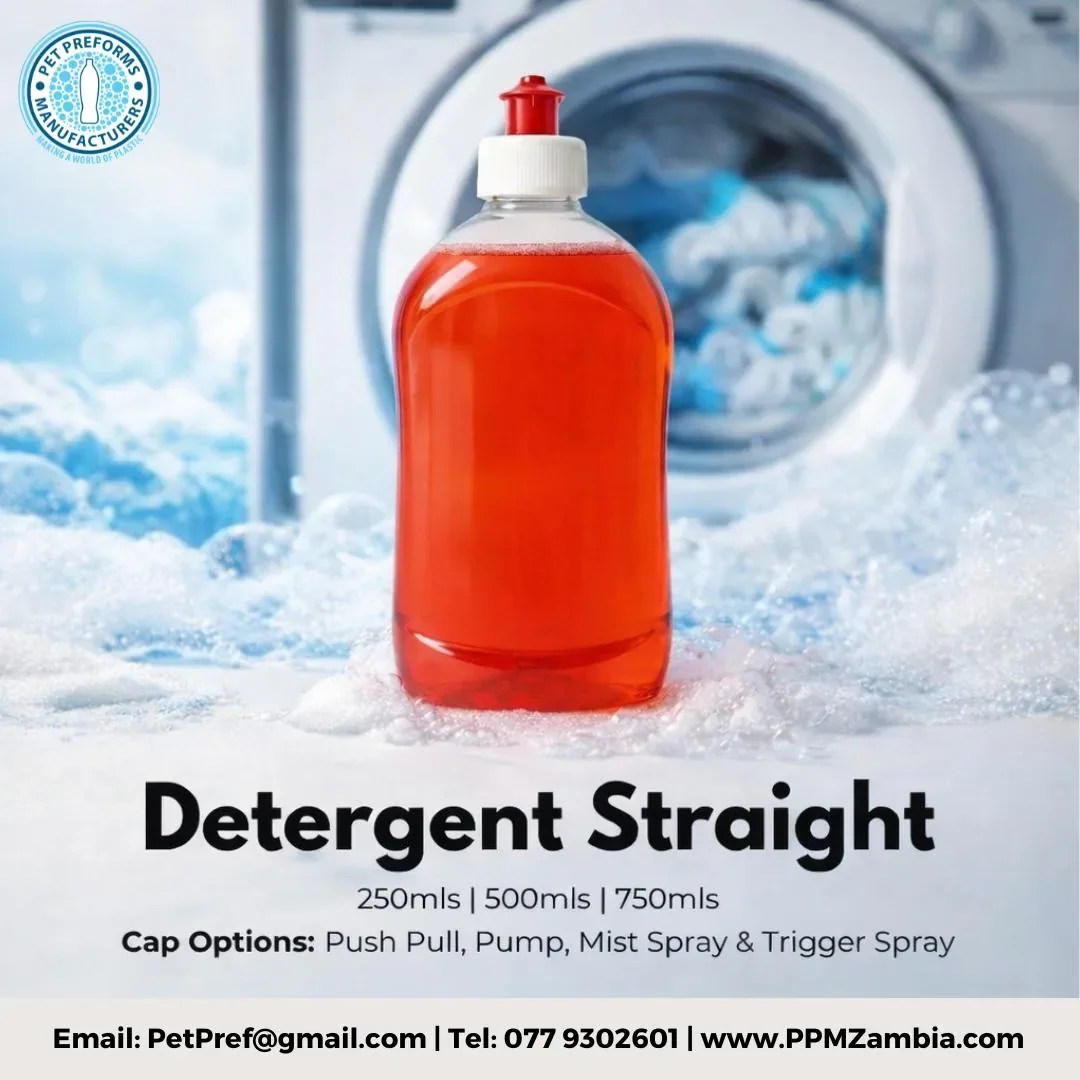 Detergent Straight Bottle in 250 ml, 500 ml, 750 ml — Home Care and Detergent Packaging