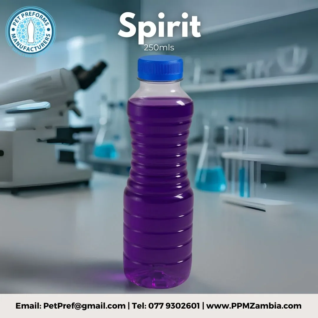 Spirit Bottle in 250 ml — Home Care and Detergent Packaging
