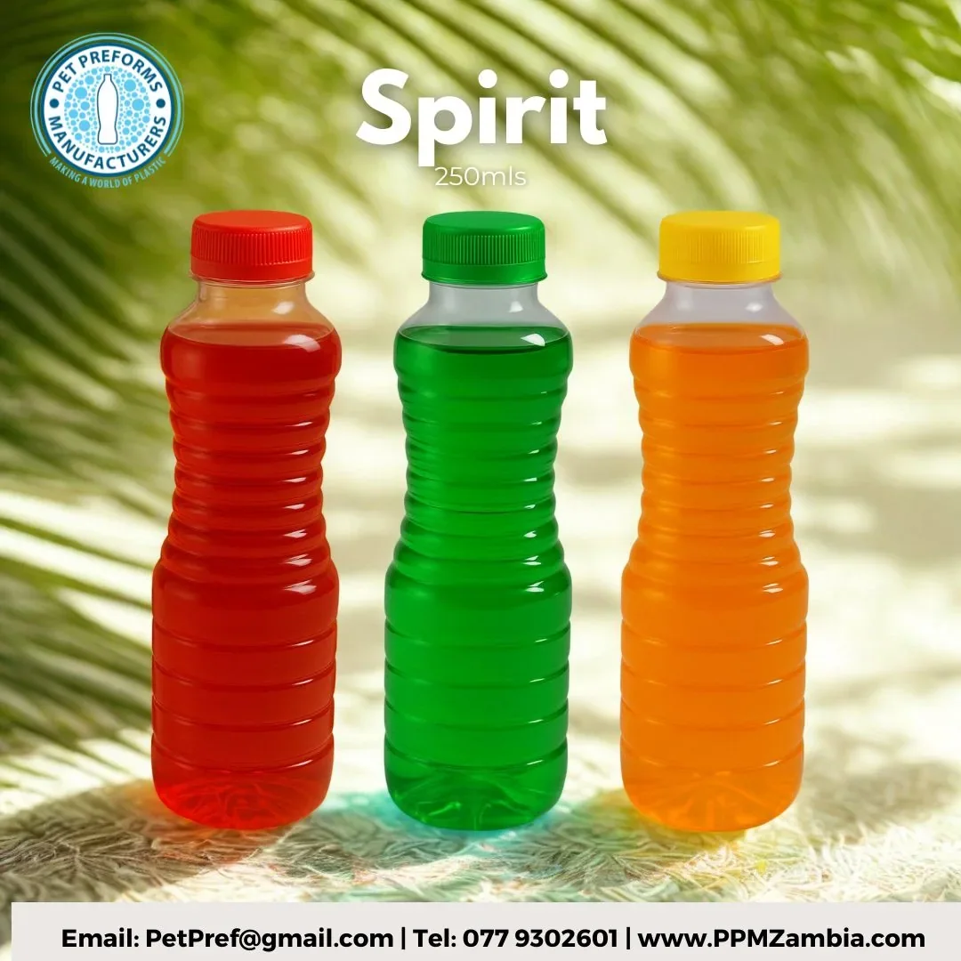 Spirit Bottle in 250 ml — 100ml–750ml PET Bottles