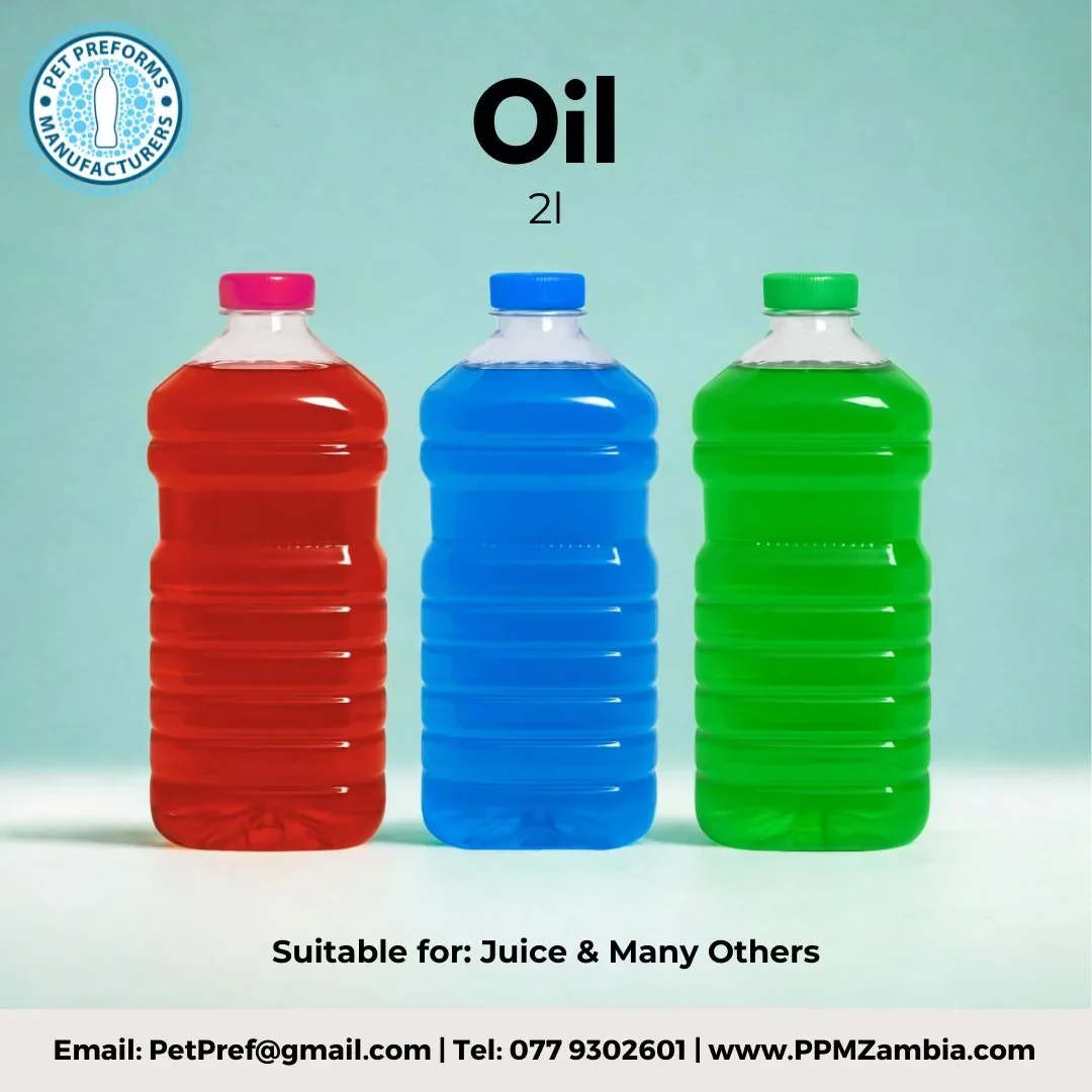 Oil Bottle in 2 L — 1L–10L PET Bottles