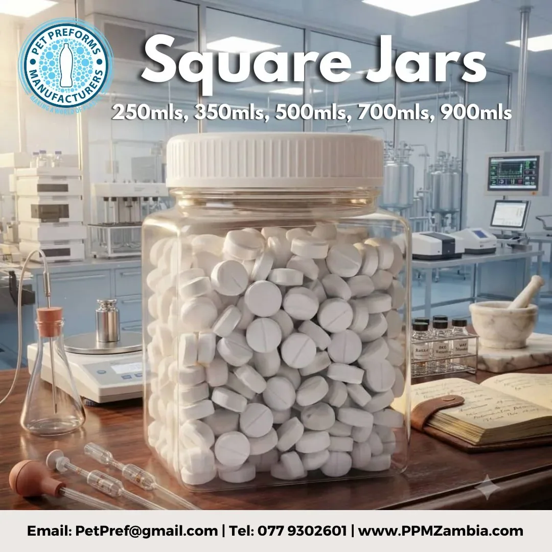 Square Jars Pharmaceutical Collection — Pharmaceutical Packaging
